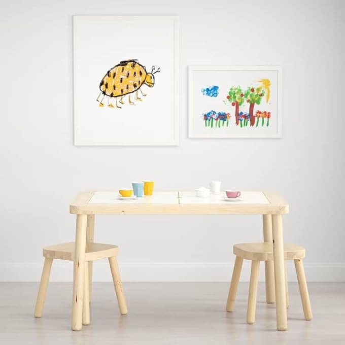 rayihni KID'S PLAY TABLE/CHILDREN'S TABLE - COMPLETE SET, CHILDREN TABLE, PLAY TABLE, FLISAT, WOOD TABLE, KID TABLE - Image 3